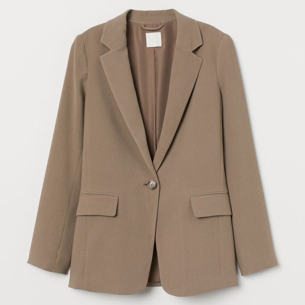 H&M Single Breasted Jacket/Blazer - Taupe